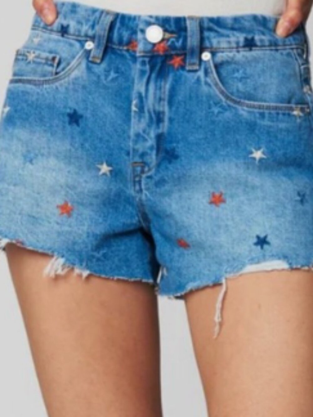 Blank NYC The Barrow Vintage High Rise Born in the USA Denim Shorts - Size 24